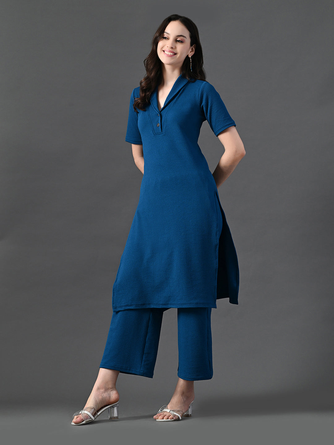 Myshka Women's Blue Kurta Set