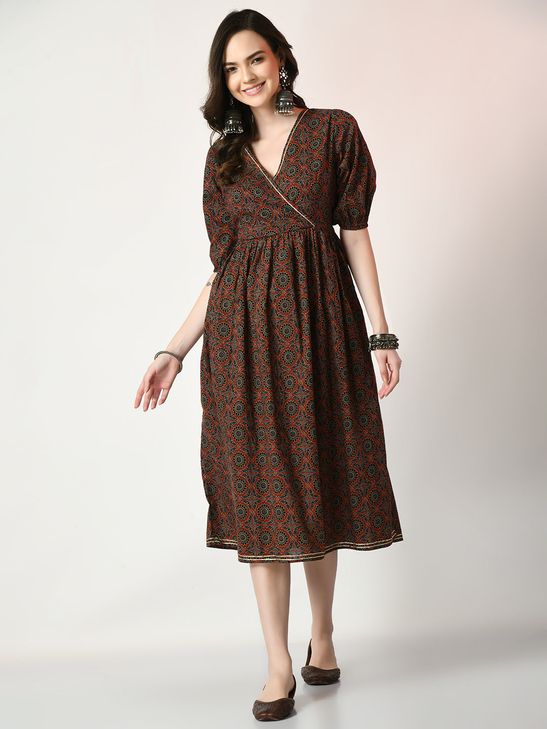 Women's Multi Empire Printed Dress Myshka