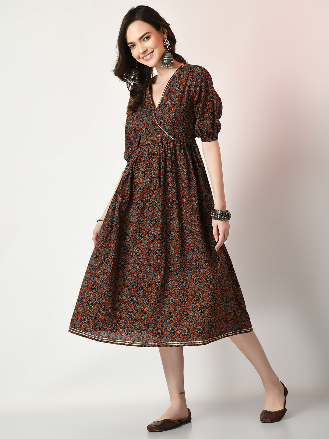 Women's Multi Empire Printed Dress Myshka