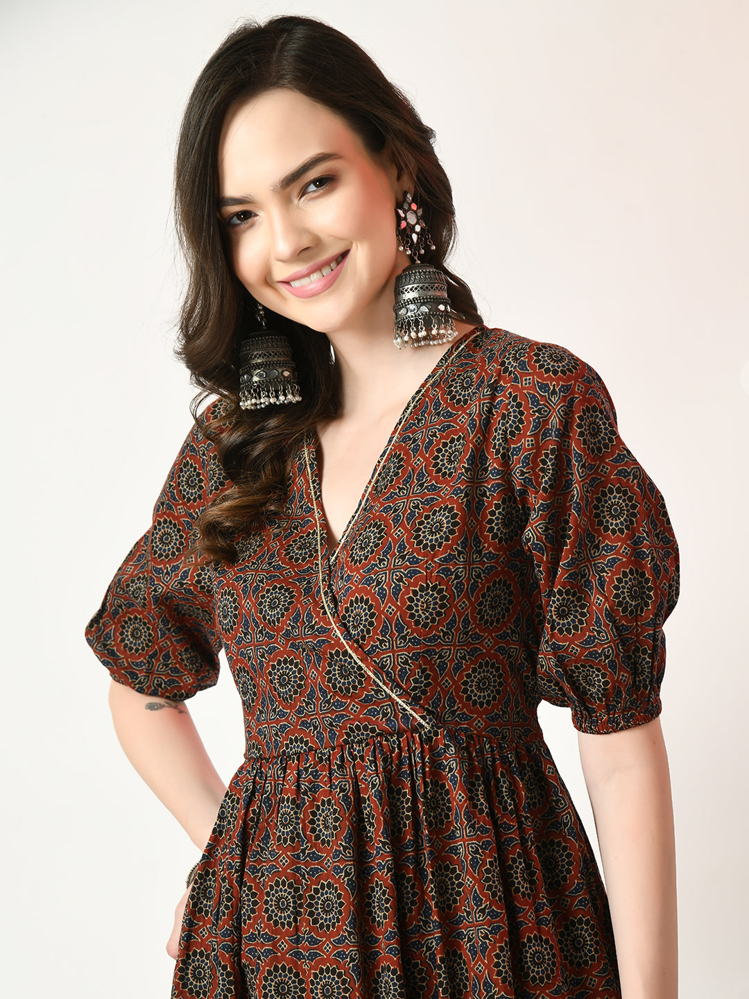 Women's Multi Empire Printed Dress Myshka