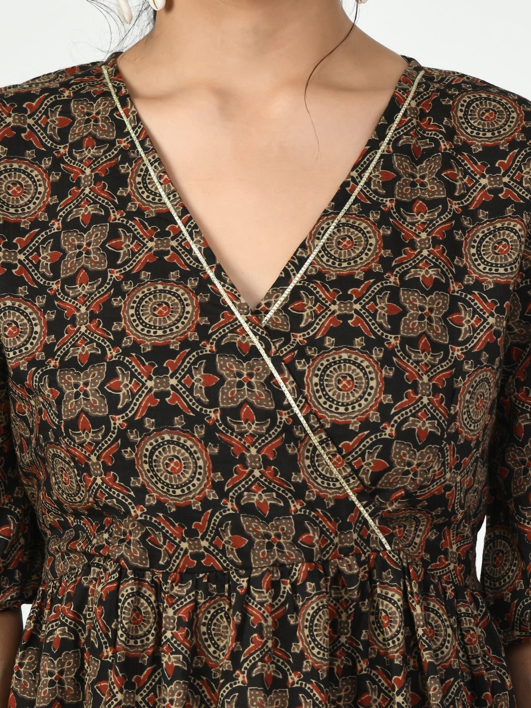 Myshka Women's Multi Empire Printed Dress Myshka