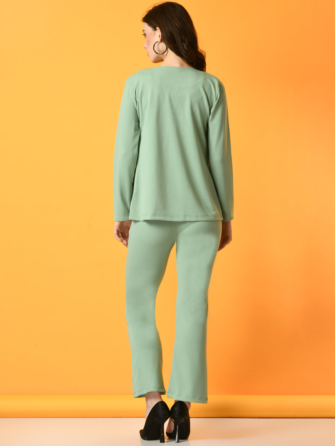 Women's Green Solid Jacket Myshka