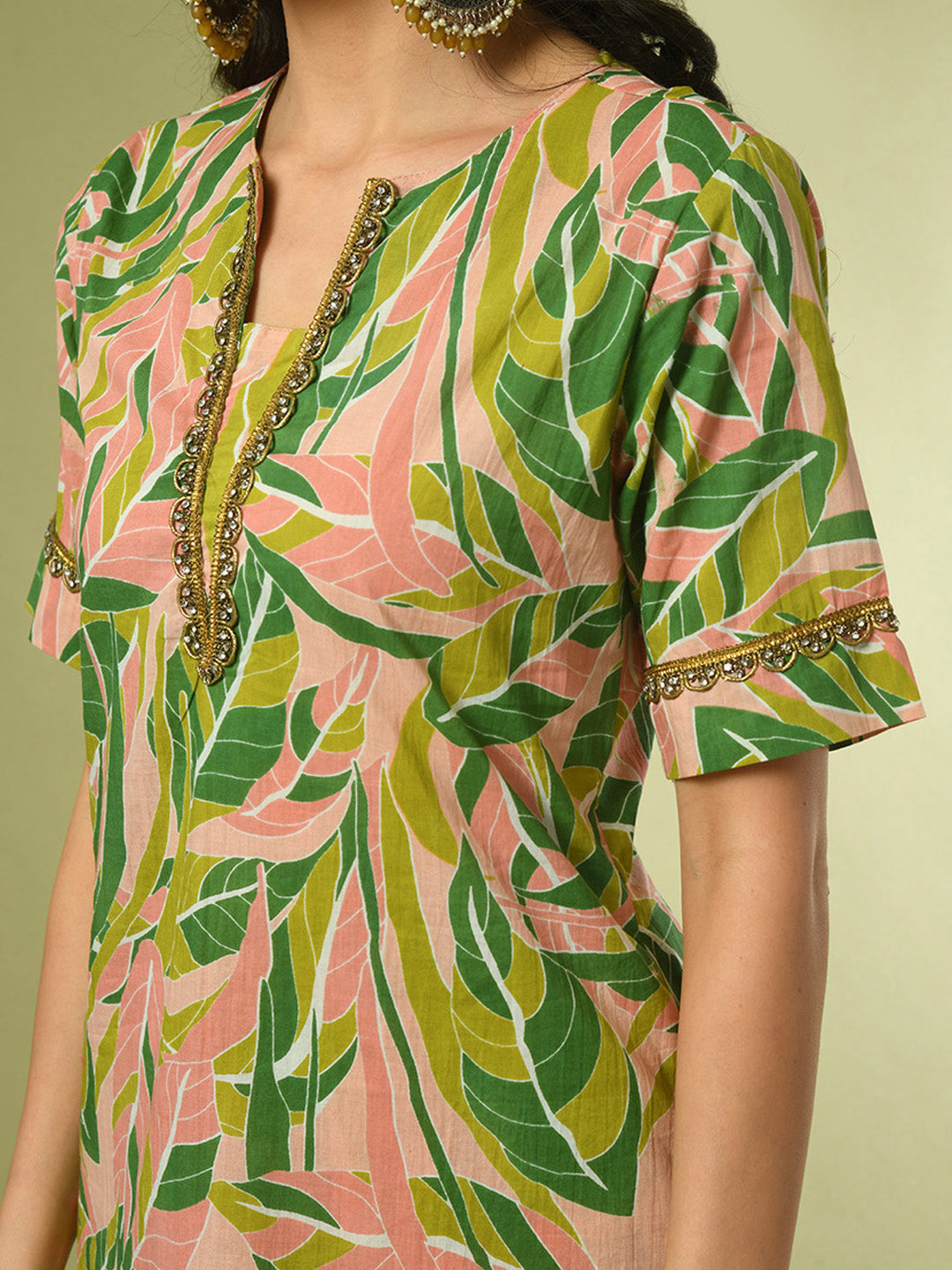 Women's Multi Printed Cotton Straight Party Kurta Sets - Myshka