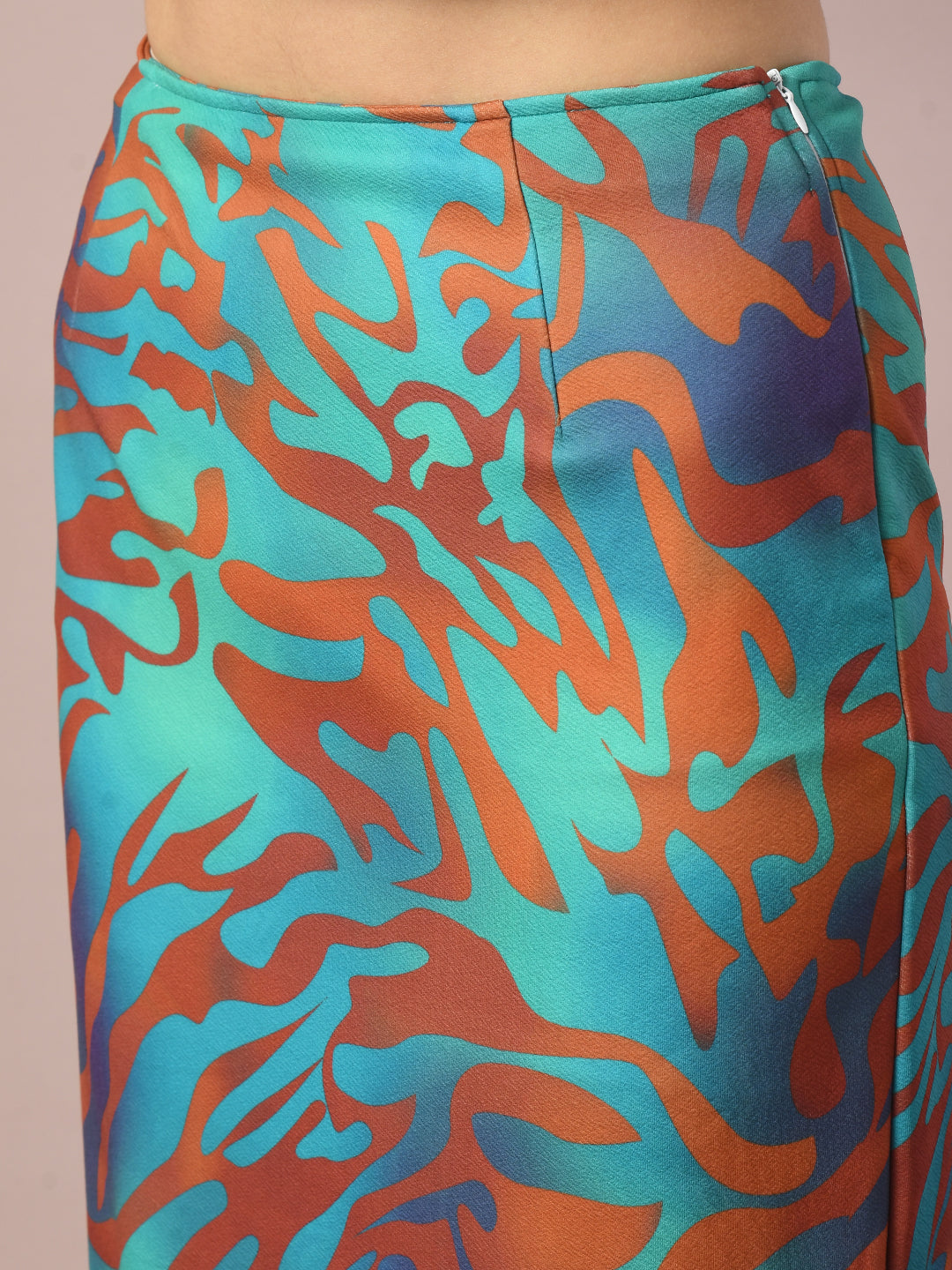 Women's Multi Printed Knee Length Party Embellished Skirts - Myshka