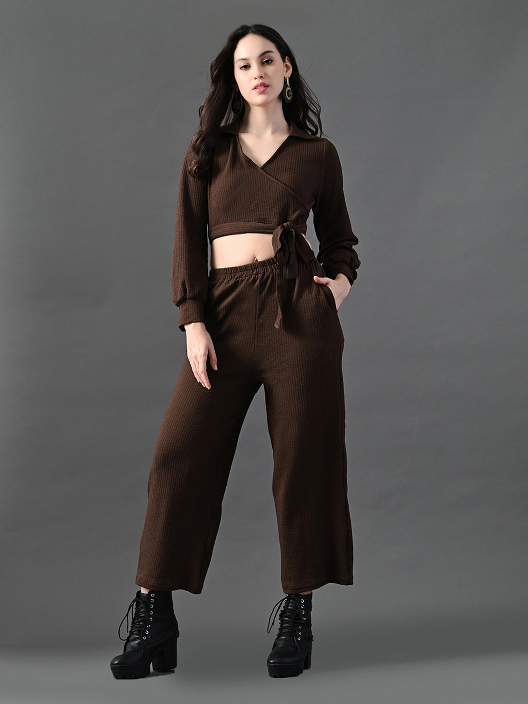 Myshka Women's Coffe Co-Ord Set