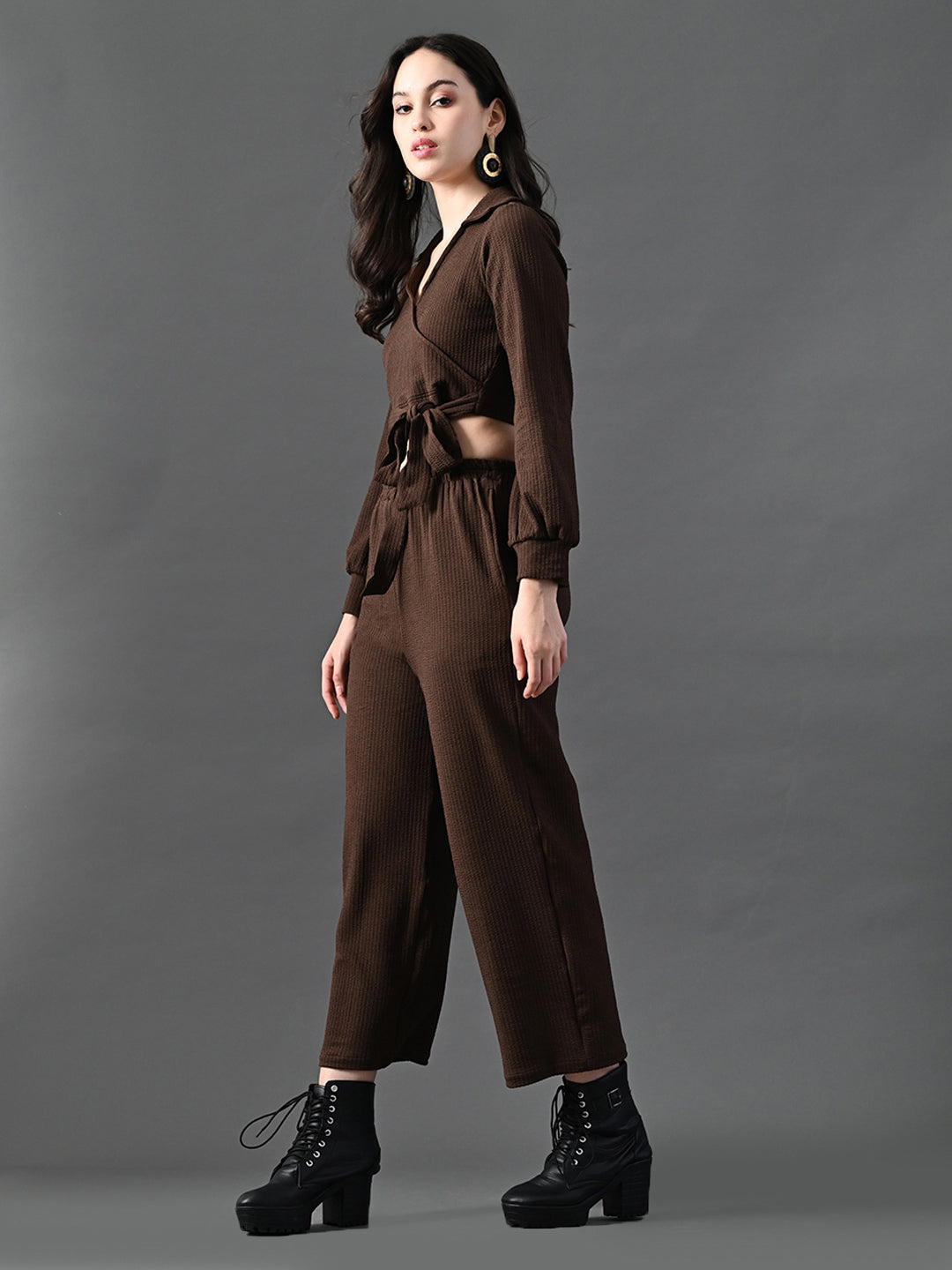 Myshka Women's Coffe Co-Ord Set