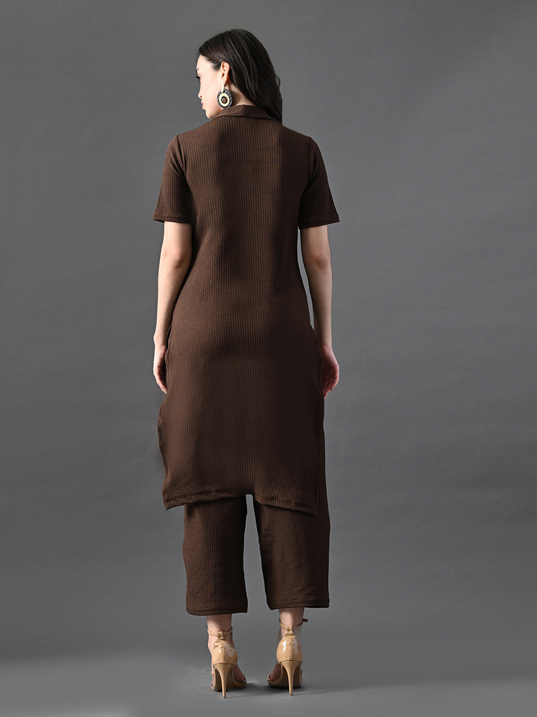 Myshka Women's Coffe Brown Kurta Set